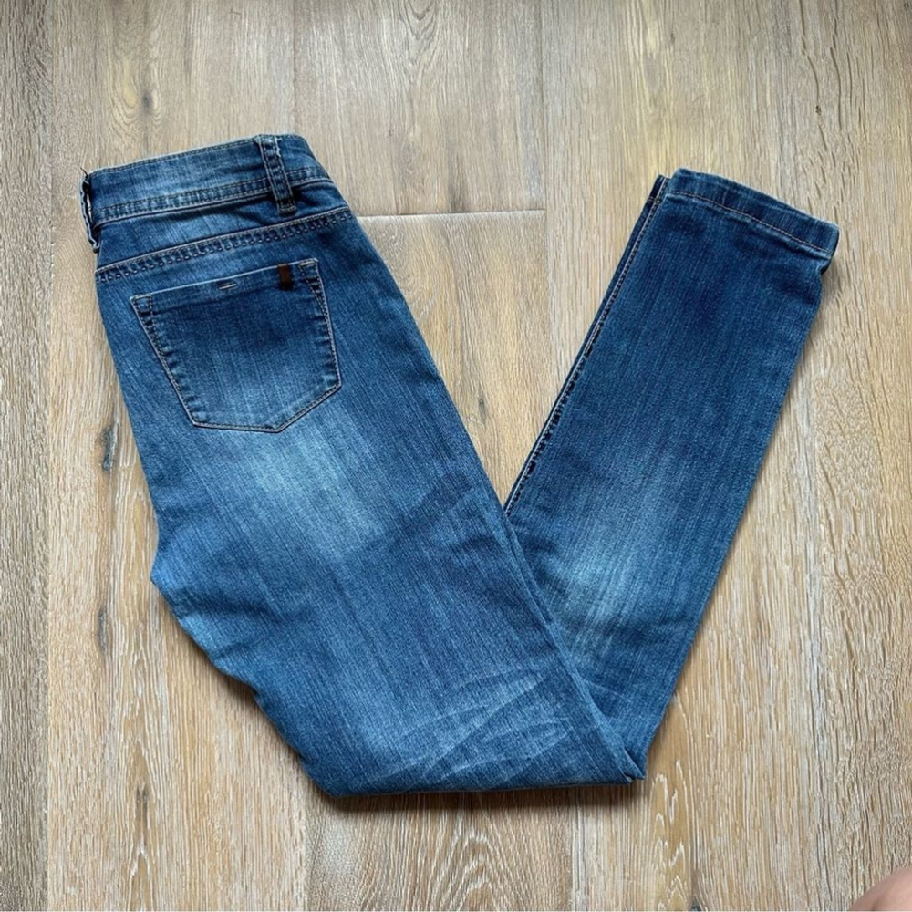Foxy Jeans Blue Medium Wash Skinny Jeans - Size 27 - Picture 7 of 16